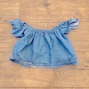 Chambray Off Shoulder Top